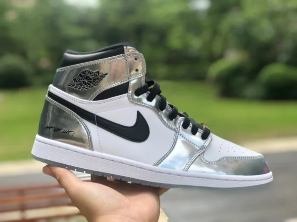 aj1 Leonard version originale pure des produits les plus forts Air Jordan 1 Pass The Torch AJ1 Leonard argent électrolytique AQ7476-016