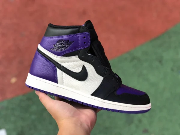 aj1 orteils noirs et violets pur original Air Jordan 1 Pine Green AJ1 orteils noirs et violets 555088-501