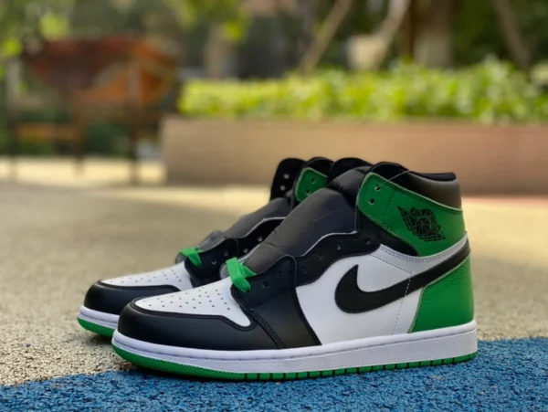 aj1 Celtics High Top Air Jordan 1 « Lucky Green » Noir, blanc et vert Celtics DZ5485-031