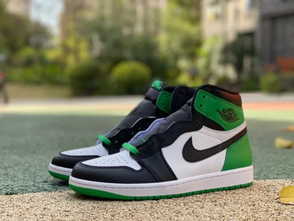 aj chanceux vert haut s2 pur original Air Jordan 1 High OG "Lucky Green" noir et blanc vert orteil haut DZ5485-031