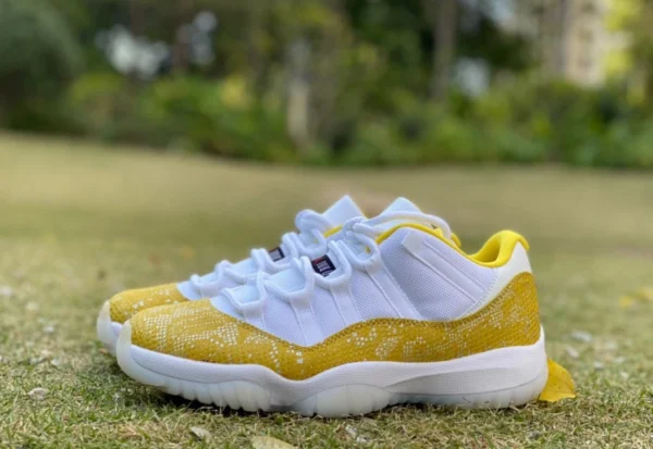 aj11 motif serpent jaune bas Air Jordan 11 Low WMNS "Yellow Snakeskin" aj11 bas haut AH7860-107