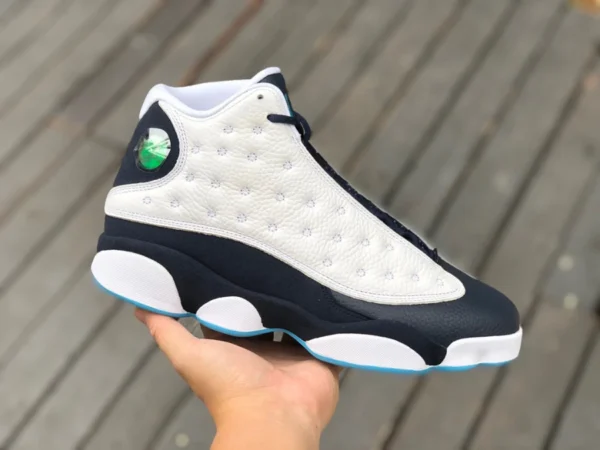 aj13 couche de pierre d'obsidienne plaque de carbone véritable Air Jordan 13 Obsidian AJ13 obsidian chaussures de basket-ball montantes 414571-144