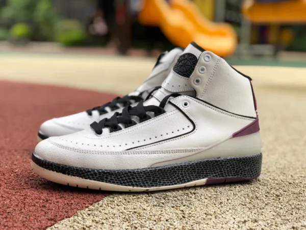 aj2 imprimé serpent bordeaux A Ma Maniere x Air Jordan 2 Retro chaussures de basket rétro noir saupoudré rouge imprimé serpent DJ4375-160