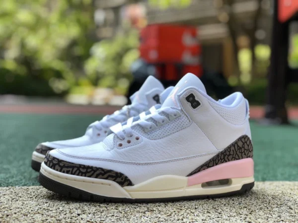 aj3 blanc marron rose pur original Air Jordan 3 AJ3 Dark Mocha blanc marron rose moka fleur de cerisier rétro chaussures de basket CK9246-102