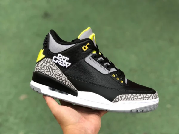 aj3 canard noir coupé pur original Air Jordan3 University of Oregon AJ3 canard blanc motif éclaté