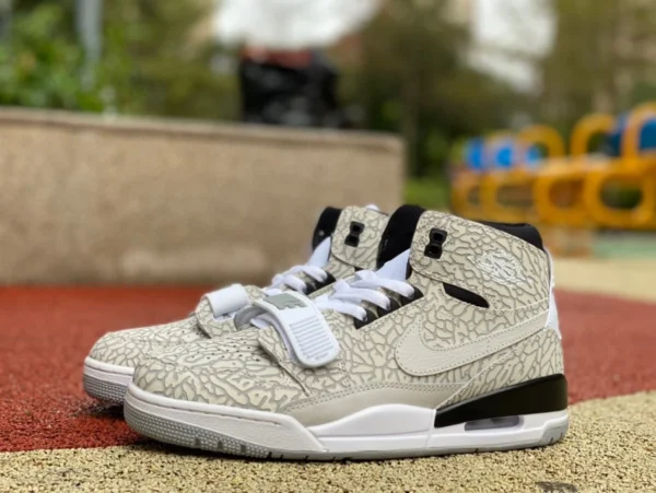 aj312 motif craquelé blanc haut AirJordan Legacy 312 trois-en-un haut motif craquelé blanc av3922-100