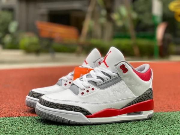 aj3 flamme rouge Air Jordan 3 flamme rouge blanc rouge mi-haut rétro chaussures de basket-ball DN3707-160