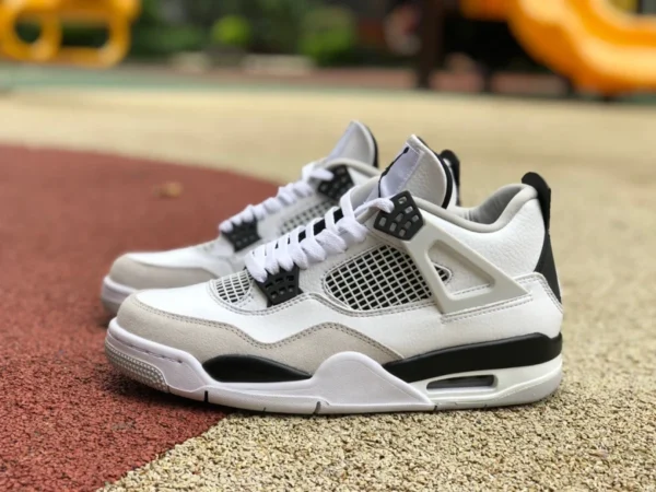 aj4 gris blanc noir version économique de Air Jordan 4 AJ4 gris blanc noir panda blanc ciment chaussures de basket-ball DH6927-111