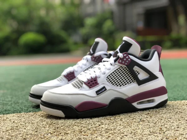 aj4 Paris pur original Air Jordan 4 PSG AJ4 Paris vin rouge Saint-Germain Manchester United nom CZ5624-100