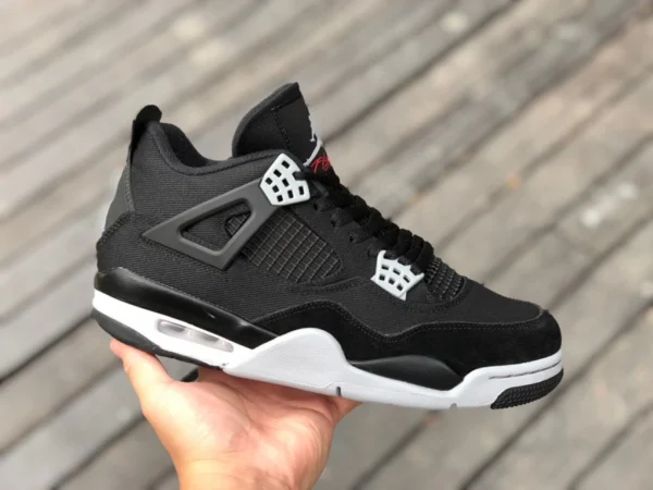 aj4 toile noire Air Jordan 4 AJ4 petit Eminem toile noire chat noir 2.0 chaussures de basket rétro DH7138-006