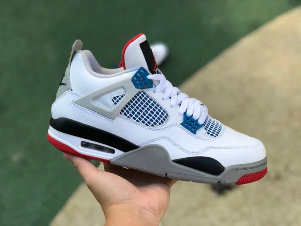 aj4 Yuanyang expédition originale pure Air Jordan 4 AJ4 Joe 4 ce que le ciment Yuanyang blanc rouge bleu CI1184-146