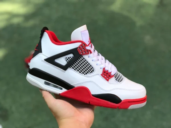 aj4 flamme rouge pièce coupée pur original Air Jordan 4 Retro AJ4 noir et blanc rouge flamme rouge 2020 réplique DC7770-160