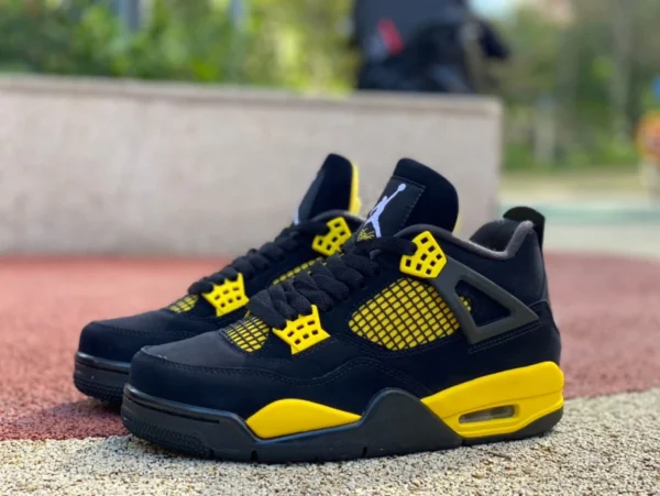 aj4 noir et jaune Thunder Air Jordan 4 Thunder Mid AJ4 noir et jaune Thunder God réplique chaussures de basket DH6927-017