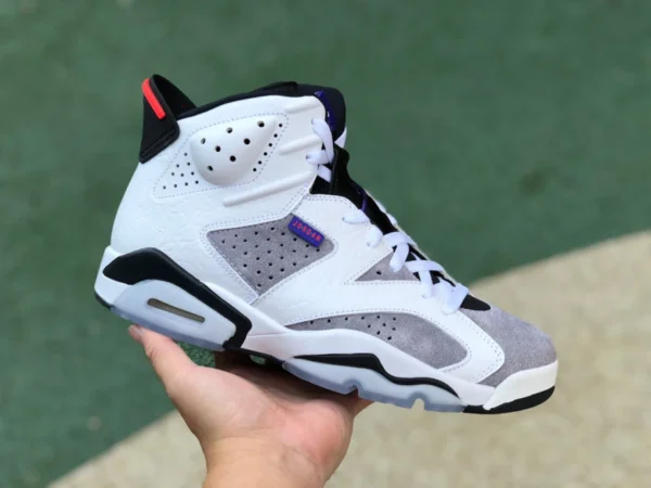 aj6 silex pur original Air Jordan 6 AJ6 silex ultraviolet gris et blanc chaussures de basket-ball montantes CI3125-100