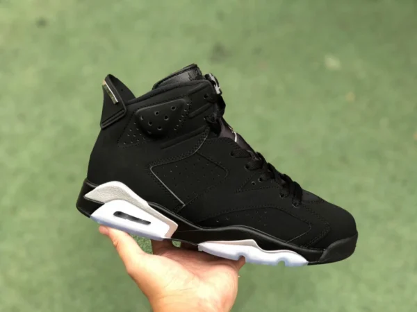 aj6 noir argent haut pur original Air Jordan 6 "Black Chrome" noir argent haut DX2836-001