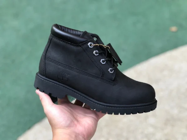 Timberland noir mi-haut sept trous hommes six trous chaussures pour femmes compteur cohérent taille femme taille normale homme plus grand Timberland Timberland 6 pouces bottes Martin légères