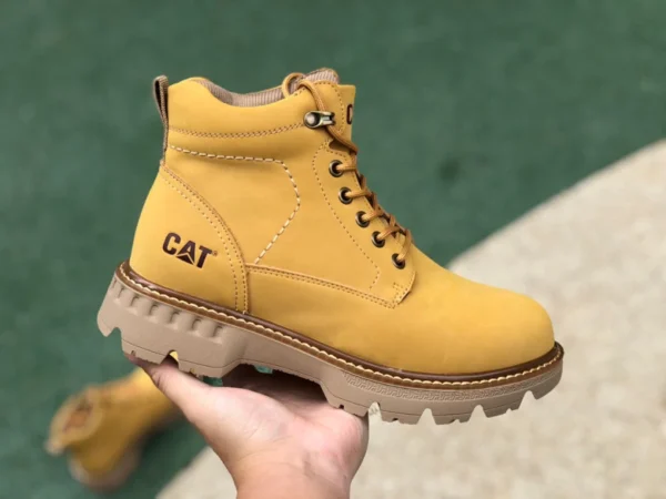 Carter blé jaune CAT classique série Colorado bottes de travail d'extérieur montantes marron jaune