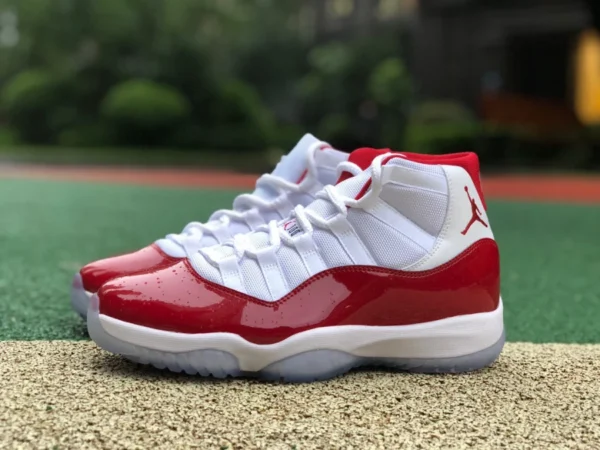 aj11 Cherry Red High Top Pure Original Air Jordan 11 « Cherry » AJ11 Cherry Red Blanc Rouge CT8012-116