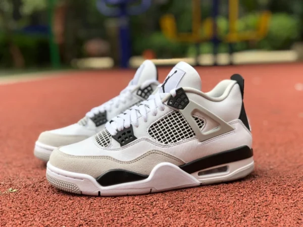 aj4 gris blanc noir Air Jordan 4 AJ4 gris blanc noir panda blanc ciment chaussures de basket DH6927-111