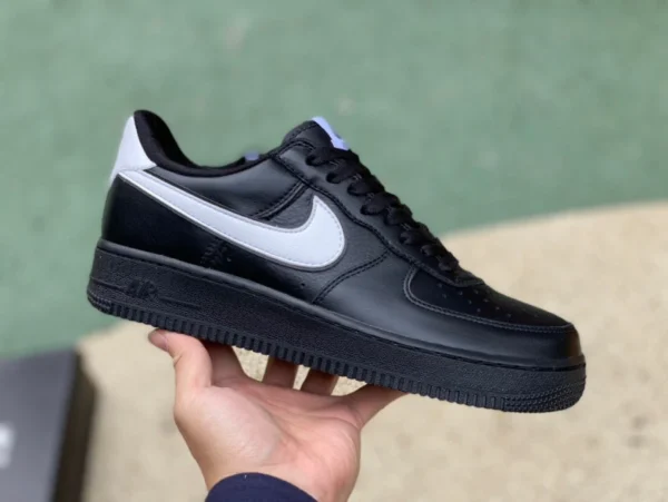 Air force noir et blanc bas pur original Nike Air Force 1 AF1 faible vlone noir et blanc CQ0492-001