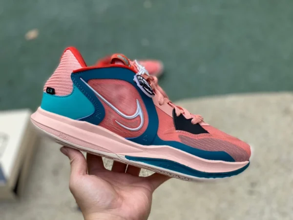 Irving 5 blanc, rose et vert bas version originale pure prend en charge le combat réel Nike Kyrie 5 Low Irving 5 chaussures de basket-ball basses DJ6012-800