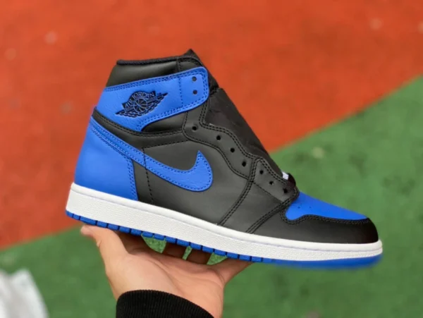 aj1 bleu royal ancien modèle haut DG pur original Air Jordan 1 OG Retro Royalblue AJ1 noir bleu royal bleu 555088-007