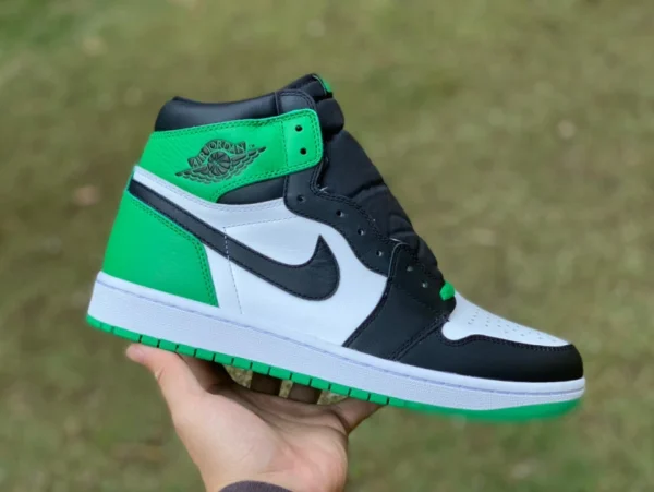 aj1 Celtics haut pur original Air Jordan 1 "Lucky Green" noir et blanc vert Celtics DZ5485-031