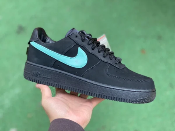 Air Force Tiffany co-marqué s2 pure mise à niveau de qualité d'origine Tiffany & Co. x Nike Air Force 1 Low Baskets Air Force co-marquées Tiffany noir vert bas DZ1