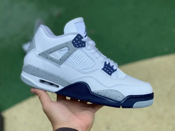 aj4 bleu nuit édition spéciale ljr a produit des chaussures de basket-ball rétro Air Jordan 4 AJ4 blanc bleu bleu nuit splash ink DH6927-140