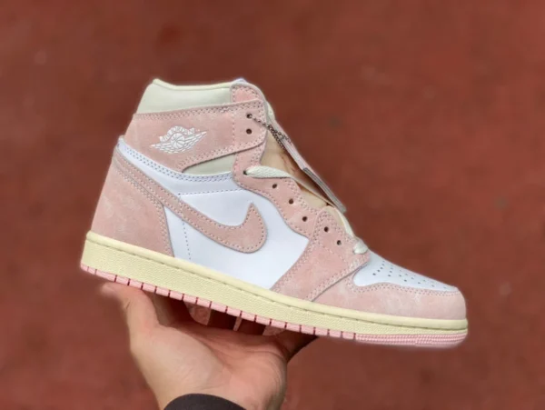 aj1 poudre blanche lavée Air Jordan 1 haut " Washed Pink " AJ1 lavé rose blanc FD2596-600