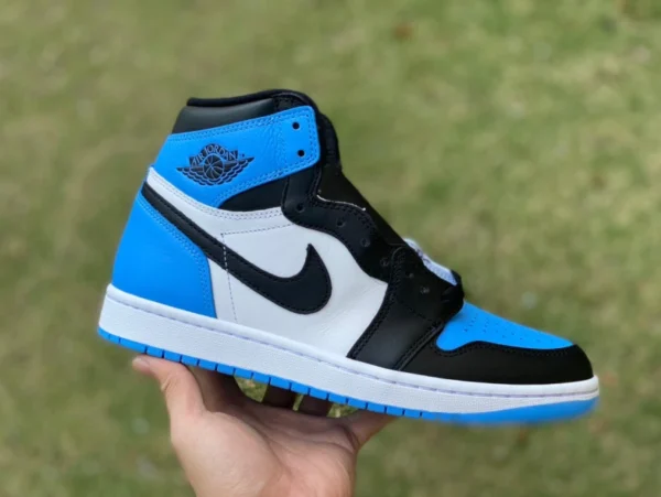 aj1 noir Caroline du Nord bleu haute qualité Air Jordan 1 "University Blue" noir Caroline du Nord bleu petite obsidienne DZ5485-400