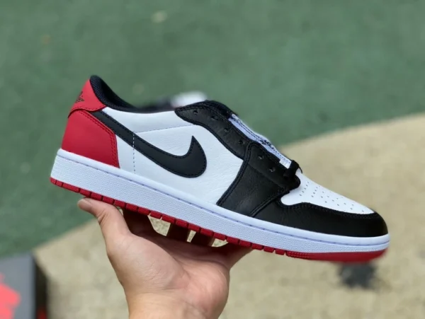 aj1 noir orteil bas dg pur original Air Jordan 1 Low OG noir orteil 2023 version CZ0790-106