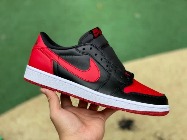 aj1 noir et rouge interdit de porter du bas dg pur original Air Jordan 1 Bred Low OG AJ1 noir et rouge bas 705329-001