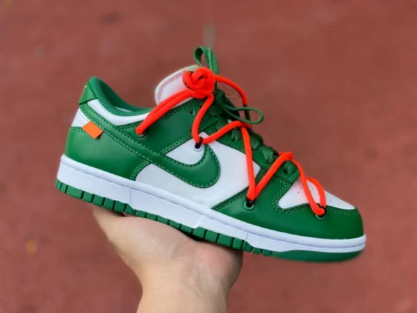 Dunko joint blanc et vert Nike Dunk SB x Off-White OW baskets basses à bride commune CT0856-100