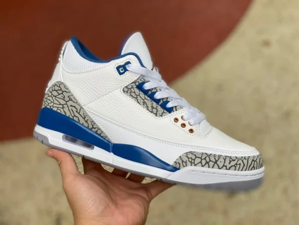 aj3 White and Blue Wizards version économique de Air Jordan 3 Retro "Wizards" Platinum Blue Wizards ct8532-148