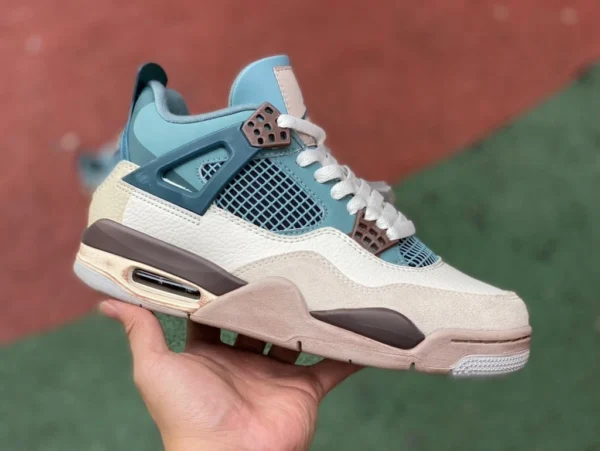 aj4 blanc marron bleu Air Jordan 4 AJ4 carte de commande client bête DH6927-017