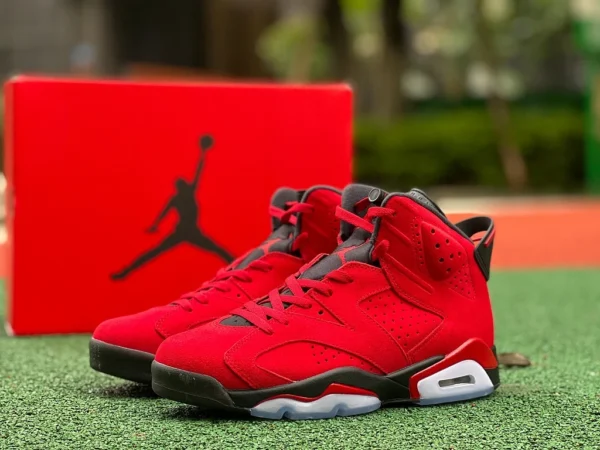 aj6 gros taureau rouge pièce coupée pur original Air Jordan 6 "Toro" taureau rouge en colère rouge CT8529-600