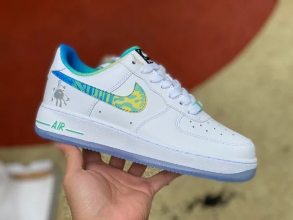 AF1 blanc et bleu NIKE Nike 2023 été nouvelle Air Force One mode chaussures de sport et de loisirs polyvalentes FJ7691-191