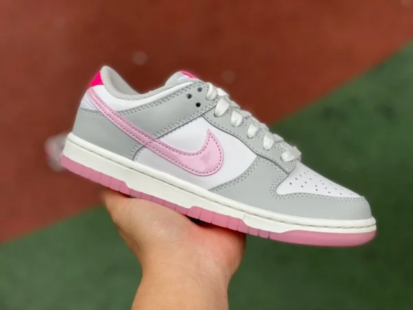 Dunk520 blanc gris rose Nike Dunk Low 520 baskets basses rétro décontractées FN3433-161