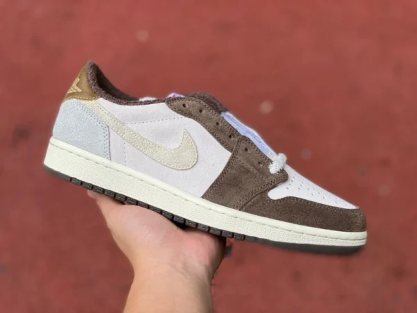 aj1 Année du Lapin blanc marron faible dg pur original Air Jordan 1 Low OG Année du Lapin Année du Lapin blanc marron DV131