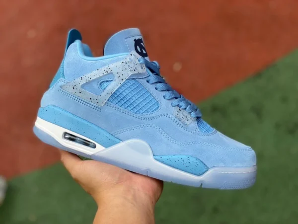 aj4 North Carolina Blue University Air Jordan 4 AJ4 PE North Carolina Blue University exclusif UNC