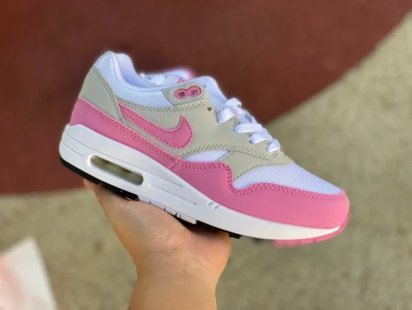 Max1 poudre blanche Nike Air Max 1 "Fuchsia Dream" chaussures basses décontractées respirantes et résistantes à l'usure poudre blanche DZ2628-001