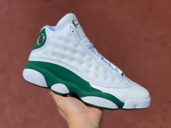 aj13 Ray Allen première couche version carbone véritable AIR JORDAN 13 AJ13 Ray Allen PE chaussures de basket blanches et vertes 414571-125