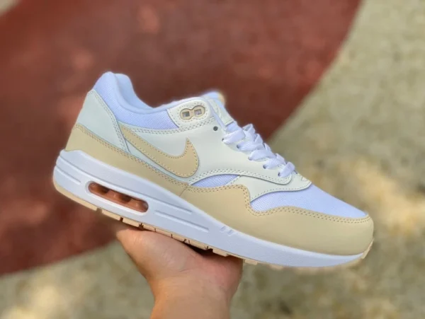 Max1 blanc beige Nike/Nike Air Max 1 rétro confortable amorti bas décontracté sport chaussures de course FB5060-100