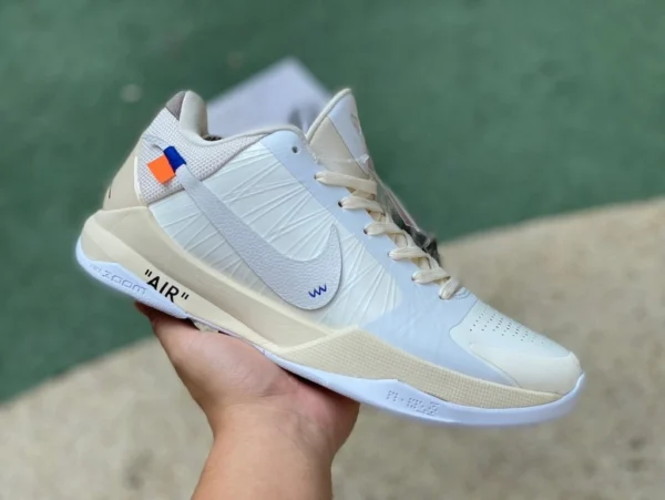 Kobe 5 joint ow blanc cassé s2 pur original Nike Kobe x OFF-WHITE OW joint zk5 Kobe cz0790-113