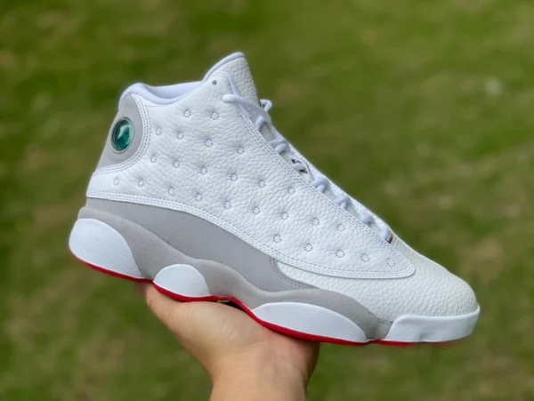 aj13 Blanc Gris Rouge Haut Air Jordan 13 « Wolf Grey » Wolf Gris Blanc Rouge Haut Haut 414571-160