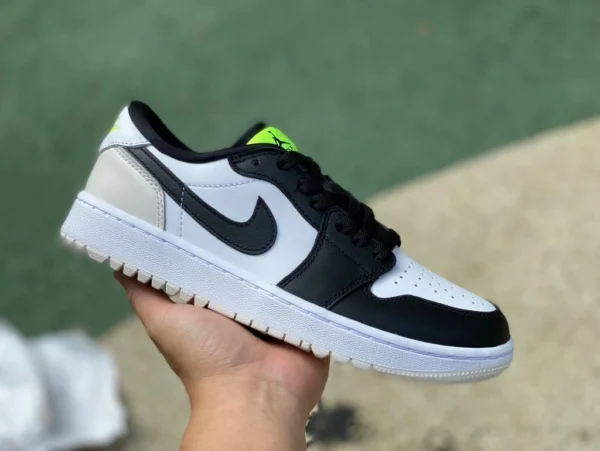 aj1 golf blanc gris noir pur original Air Jordan 1 Low Golf AJ1 blanc noir golf bas haut DD9315-108