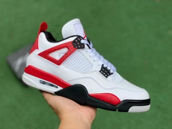 aj4 ciment blanc et rouge pièce coupée pur original Air Jordan 4 "Red Cement" ciment blanc et rouge dh6927-161