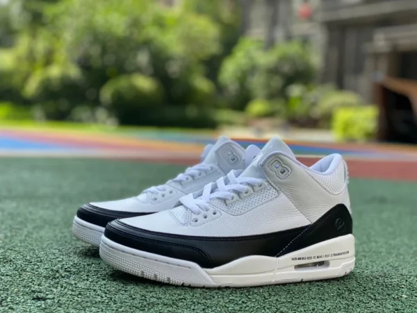 aj3 coupe éclair pur original Air Jordan 3 x Fragment AJ3 Fujiwara Hiroshi joint noir et blanc grand éclair DA3595-100