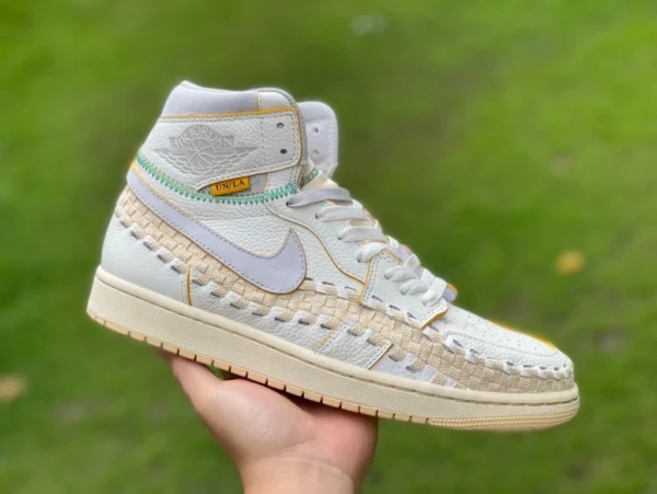 aj1un épissé blanc cassé tissé Union x Air Jordan 1 High OG "Woven" FD2565-100